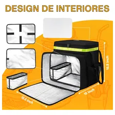 Mochila Bag Para Motoboy, Mochila De Entrega Térmica Delivery Comida E Pizza, Bag Entregador Reforçada, ExpansÃvel E Impermeável, Ytonet 6173, Cor Preta Foto mini 4