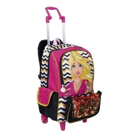 Mochila Barbie Bolsinha 19z Rodinhas G E Alças 2 Em 1 Foto 1