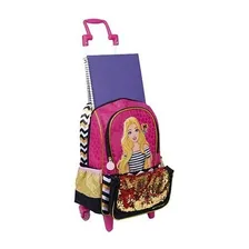 Mochila Barbie Bolsinha Paete Shine 19z Rodinhas G Sestini Cor Rosa Foto mini 1