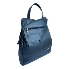 Mochila Bolsa De Couro Legitimo Passeio Faculdade Foto  mini 1