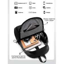 Mochila Bolsa Executiva Notebook Impermeável Emborrachada Foto mini 3