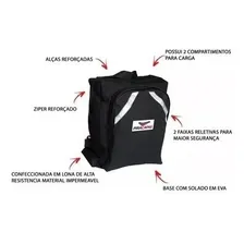 Mochila Bolsa Lona Resistente Qualidade Muito Grande Cor Preto Foto mini  2