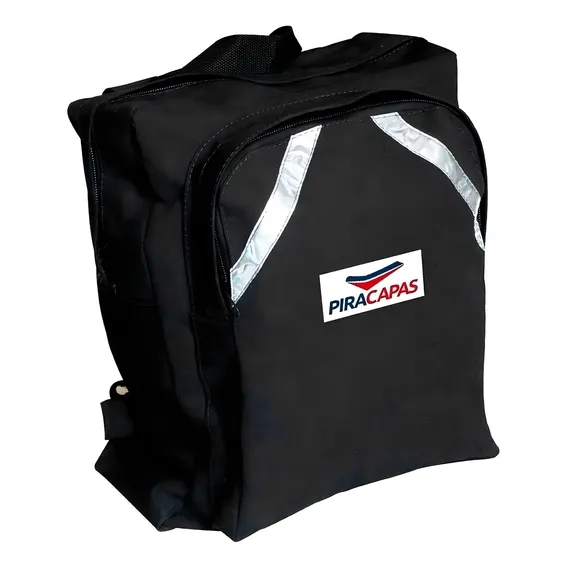 Mochila Bolsa Lona Resistente Qualidade Muito Grande Cor Preto Foto 1