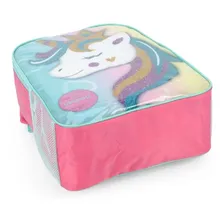 Mochila Bolsa Mala Unicornio Infantil Feminina Costas Menina Cor Azul-turquesa Foto mini 4