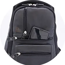 Mochila Bolsa Masculina Transversal Em Couro Legitimo - Beds Cor Bege Foto mini 4