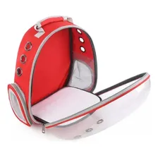 Mochila Bolsa P/ Transporte Pet Porte Pequeno Cachorro Gato Cor Vermelho Foto mini 1