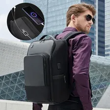 Mochila Bolsa Premium Executiva Impermeável Pasta Notebook Preto Nylon Balístico / Micro Couro Foto mini 2
