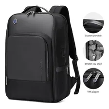 Mochila Bolsa Premium Executiva Impermeável Pasta Notebook Preto Nylon Balístico / Micro Couro Foto mini 3