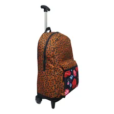 Mochila Bolsa Universitária Feminina Moderna Rodinhas Foto  mini 1