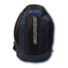 Mochila California Racing Com Capa Cor Azul Foto mini 2