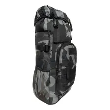 Mochila Camping Cargueira Camuflada Cinza 55 Litros Foto  mini 1