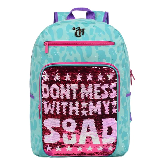 Mochila Capricho Lantejoula 11318 Green + Anel De Selfie Foto 1