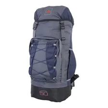 Mochila Cargueira Caminhada 50 Litros Trilhas & Rumos Camping Azul Marinho Foto mini 3