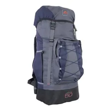 Mochila Cargueira Caminhada 50 Litros Trilhas & Rumos Camping Azul Marinho Foto mini 1