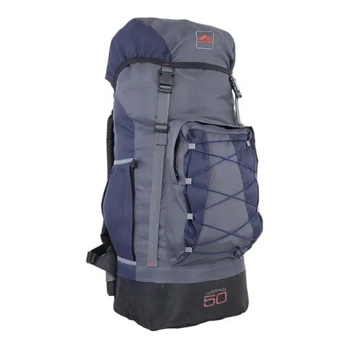 Mochila Cargueira Caminhada 50 Litros Trilhas & Rumos Camping Azul Marinho Foto 1