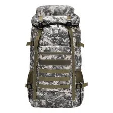Mochila Cargueira Camping Trekking Bolsa Acampamento 70 L Cor Cinza-branco Foto mini 3