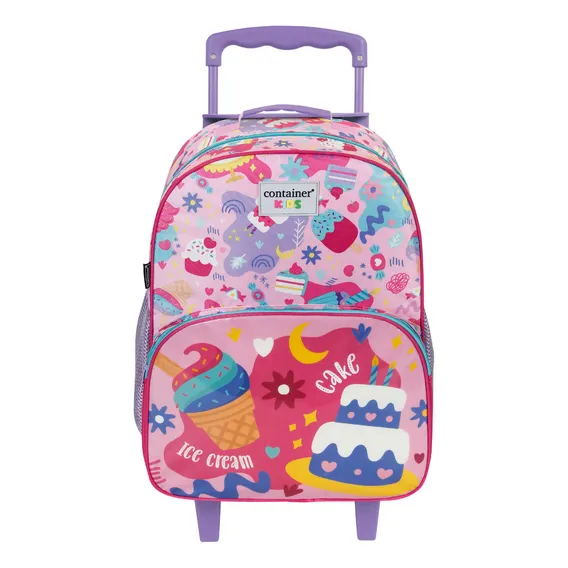 Mochila Carrinho Container Kids Doces Rosa Dermiwil Foto 1