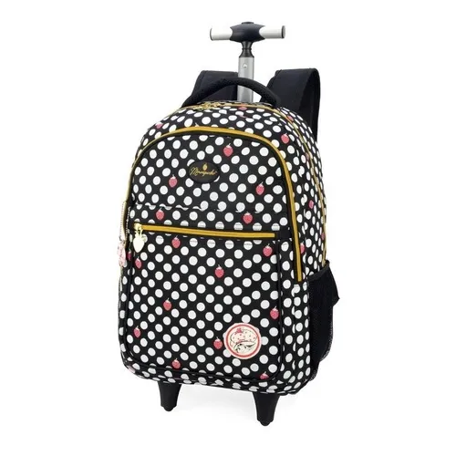 Mochila Carrinho E Alça Moranguinho Mc51197mg Cor Preto Foto 1