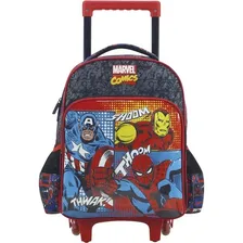 Mochila Carrinho Marvel Comics 16¨ Xeryus Cor Preto Foto mini 1