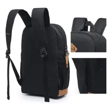 Mochila Casual Preta Detalhes Em Couro - Rusty Foto mini 1