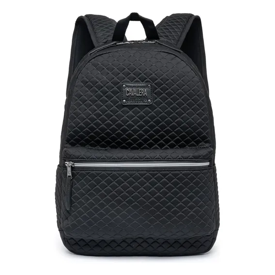 Mochila Cavalera Moda Feminina Luxo Fashion Preta Resistente Cor Preto Foto 1
