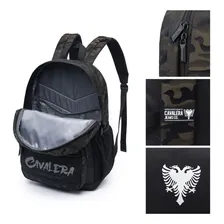 Mochila Cavalera Preta Com Camuflado -cv7227 Cor Preto Com Detalhe Camuflado Desenho Do Tecido Liso Foto mini 4