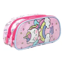 Mochila Com Rodinhas Escolar Infantil Feminina Unicornio Cor Rosa Foto mini 3