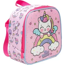Mochila Com Rodinhas Escolar Infantil Feminina Unicornio Cor Rosa Foto mini 2