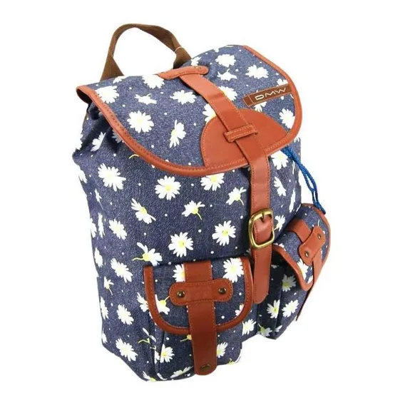 Mochila Com Tampa Dmw Flores 48962 Foto 1