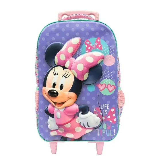 Mochila Da Minnie Alto Relevo Luxo Xeryus - Lilás Foto 1