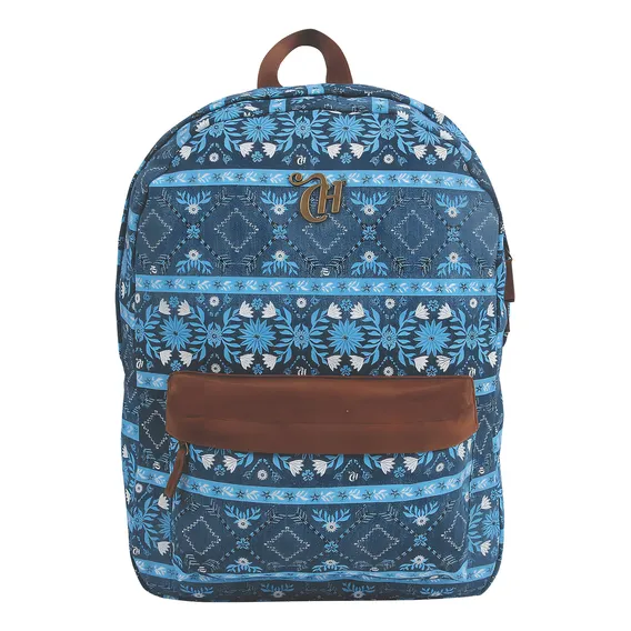 Mochila Escolar Capricho Etnic Blue Dermiwil Foto 1