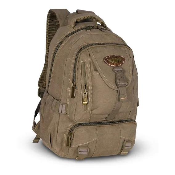 Mochila Escolar Em Lona Reforçada Notebook Moderna Unissex Foto 1