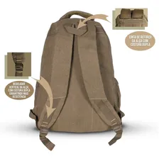 Mochila Escolar Em Lona Reforçada Notebook Moderna Unissex Foto mini  3