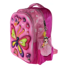 Mochila Escolar Infantil 3d Alto Relevo Personagem:borboleta Foto mini 4