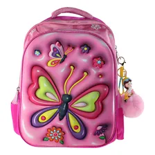 Mochila Escolar Infantil 3d Alto Relevo Personagem:borboleta Foto mini 1