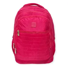 Mochila Escolar Reforçada Juvenil Grande Em Naylon Tactel Cor Rosa Foto mini  2