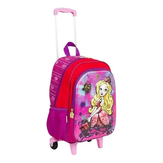 Mochila Ever After High Apple White 3d Rodinhas G Sestini Foto 1