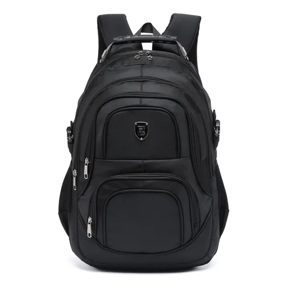 Mochila Executiva Masculina Notebook Preto Espaçosa Foto 1