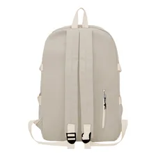 Mochila Feminina Bolsa Social Trabalho Semi Impermeável Top Cor Bege Foto mini  2