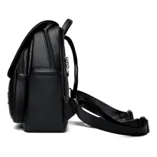 Mochila Feminina Bolsa Tiracolo Estilosa AltÃssima Qualidade Cor Azul Desenho Do Tecido Lisa Foto mini 3