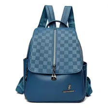 Mochila Feminina Bolsa Tiracolo Estilosa AltÃssima Qualidade Cor Azul Desenho Do Tecido Lisa Foto mini 1
