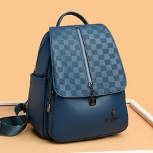 Mochila Feminina Bolsa Tiracolo Estilosa AltÃssima Qualidade Cor Azul Desenho Do Tecido Lisa Foto mini 2