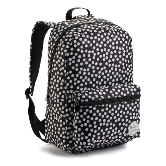Mochila Feminina Escolar Juvenil Bolsa Livros Faculdade Cor Poá Foto 1