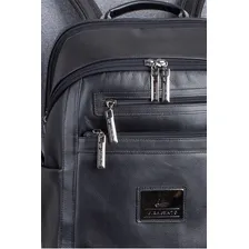 Mochila Grande Masculina De Couro Marcelo - Preta Foto mini 3