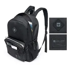 Mochila Hang Loose Detalhes Camurça Estojo Roots Preta Cor Cinza-escuro Foto mini 2