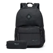Mochila Hang Loose Detalhes Camurça Estojo Roots Preta Cor Cinza-escuro Foto mini 1