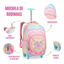 Mochila Infantil Escolar Menina Com Rodinhas 3 Peças Foto mini 4