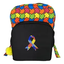 Mochila Infantil Personalizada Com Nome Cor Amarelo Desenho Do Tecido Foto mini 1