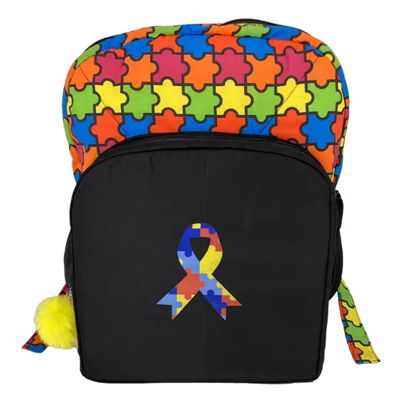 Mochila Infantil Personalizada Com Nome Cor Amarelo Desenho Do Tecido Foto 1