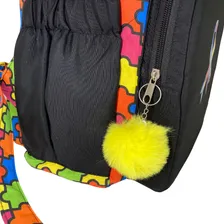 Mochila Infantil Personalizada Com Nome Cor Amarelo Desenho Do Tecido Foto mini 2